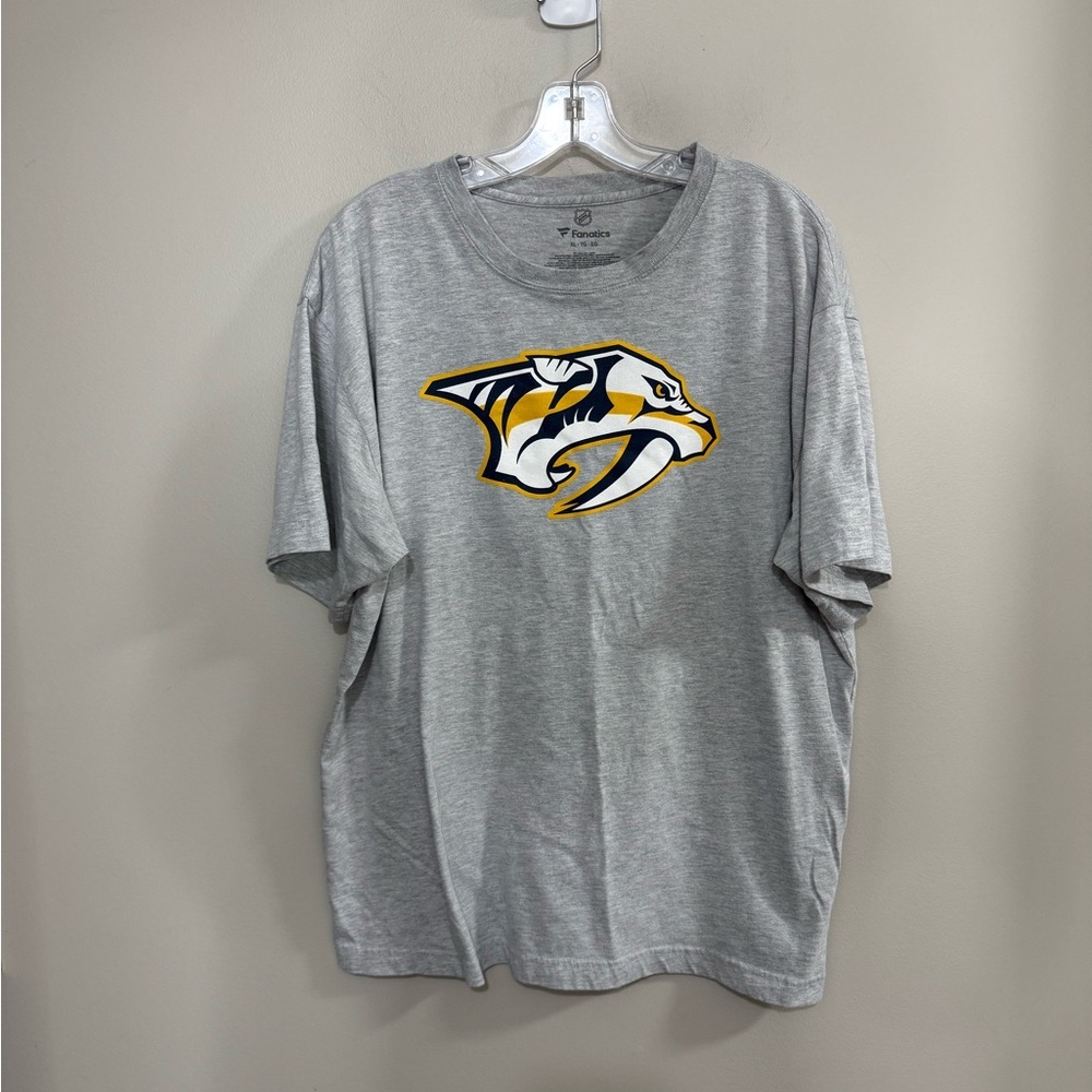 Fanatics Gray Short Sleeve Tee Nashville Predators NHL Size XL